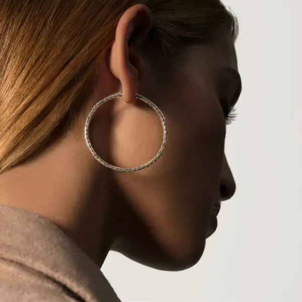 John Hardy Large Hoop Earrings