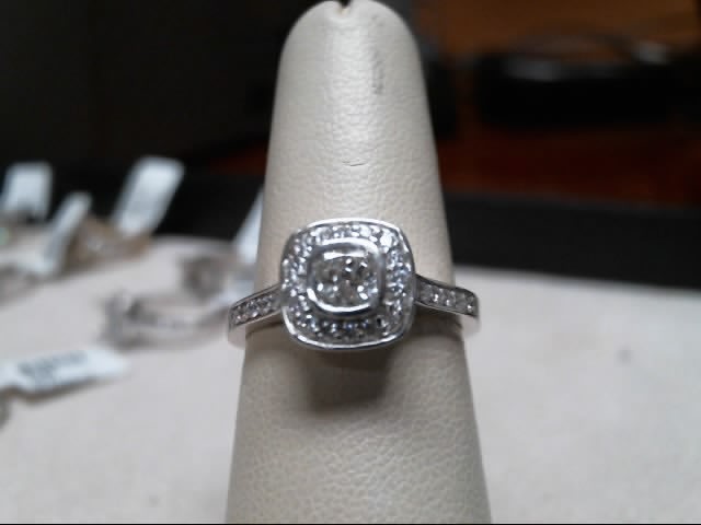 MK 14 Karat White Gold Engagement Ring - Heart Cut - Nasr Jewelers - Denton