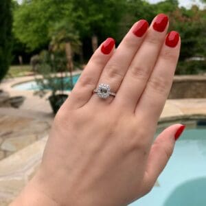 MK 14 Karat White Gold Engagement Ring - Heart Cut - Nasr Jewelers - Denton