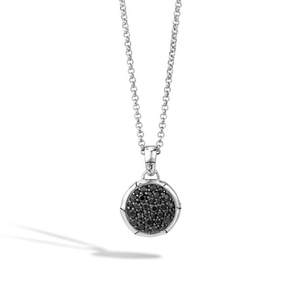 John Hardy Pendant Necklace with Black Sapphire
