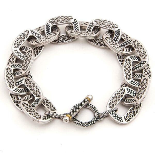 Andrea Candela 18K and Sterling Silver Link Bracelet