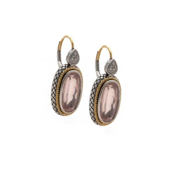 Andrea Candela 18K, Sterling Silver, and Rose Quartz Earrings