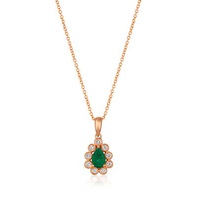 Le Vian 14K Strawberry Gold® Costa Smeralda Emeralds™ Pendant
