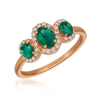 Le Vian 14K Strawberry Gold® Costa Smeralda Emeralds™ Ring