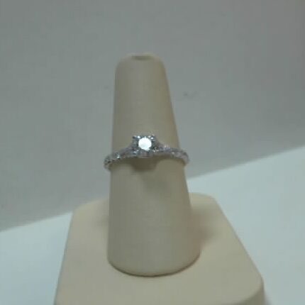 MWI Eloquence 14K White Gold Diamond Engagement Ring