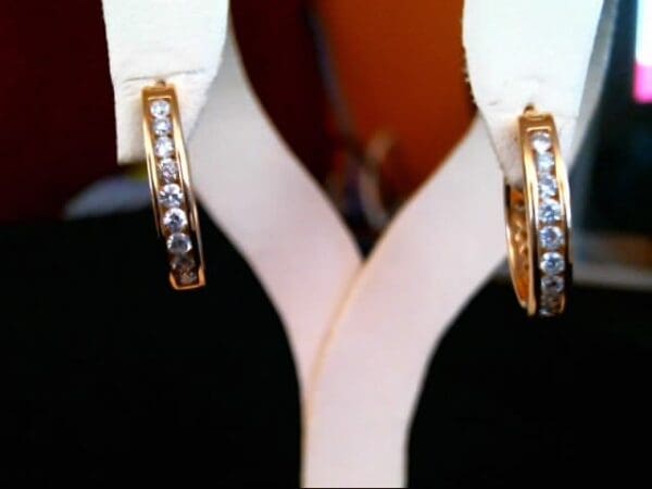 MWI Eloquence 14K Yellow Gold Diamond Earrings