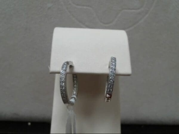 MWI Eloquence 14K White Gold Diamond Earrings