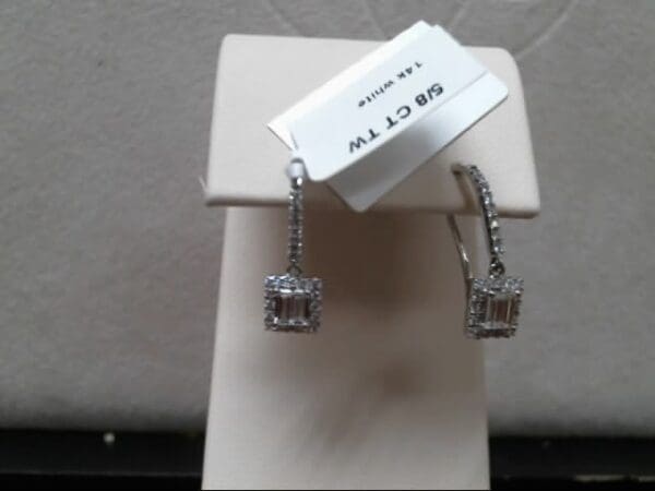 MWI Eloquence 14K White Gold Diamond Earrings