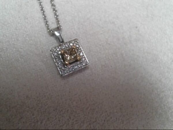 MWI Eloquence 14K White & Yellow Gold Diamond Pendant