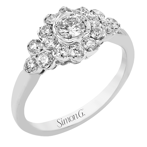Lr3074 Engagement Ring 18k White