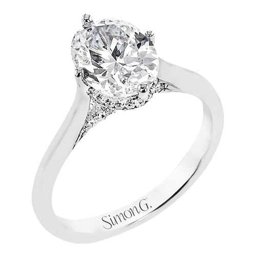 Lr4778 Engagement Ring 18k White